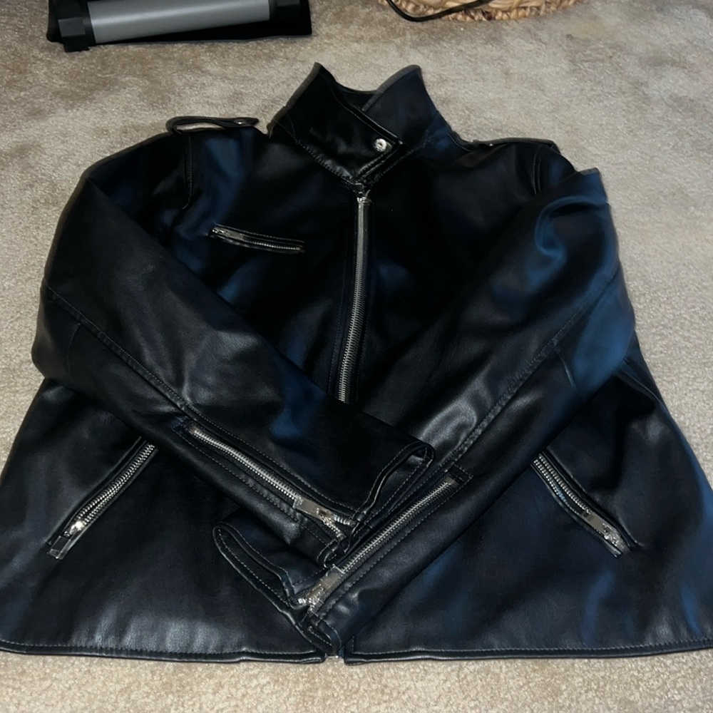 Faux leather jacket